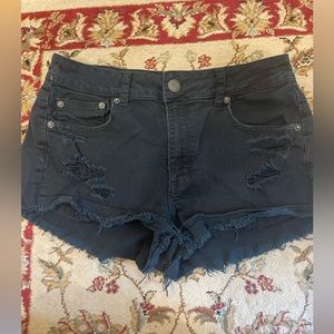 Black American eagle denim shorts